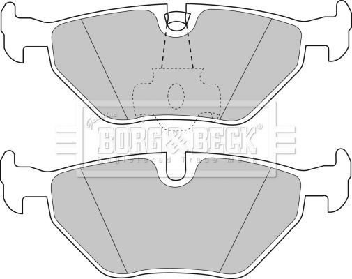 BORG & BECK Комплект тормозных колодок, дисковый тормоз BBP1591